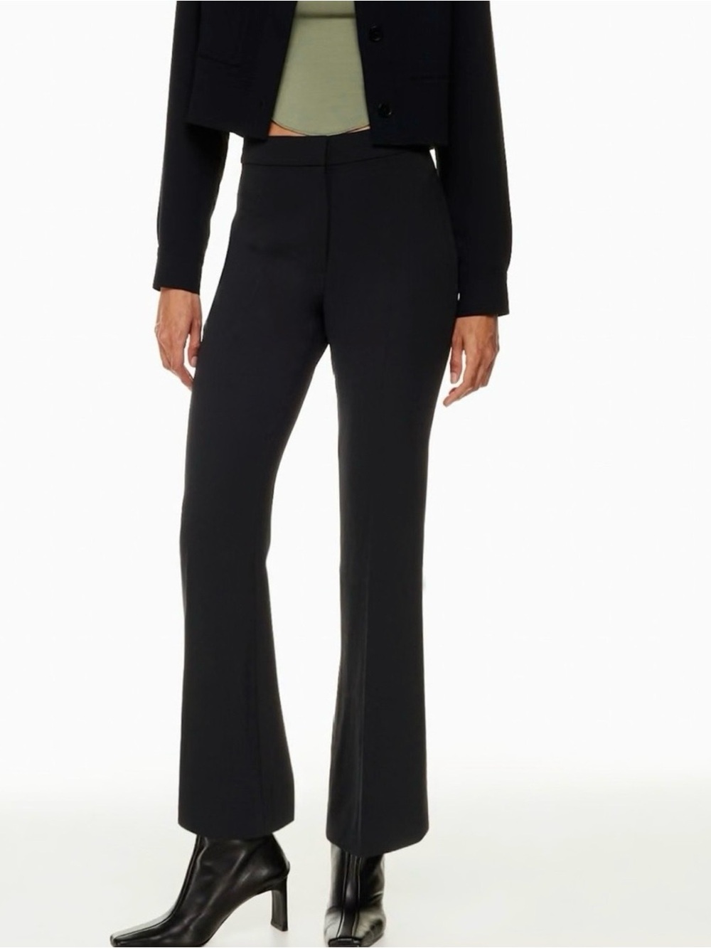 ARITZIA Wilfred Sequence Pant Black High-waisted kick-Flare Size 8